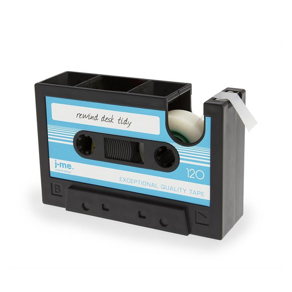 Multifunctional Tape Dispenser Pen Holder Retro Cassette Desk Organiser Packing Tape Dispensers