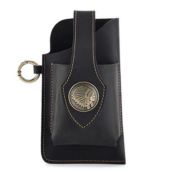 Multifunctional Leather Waist Belt Bag Phone Holder Men Mounts & Holders