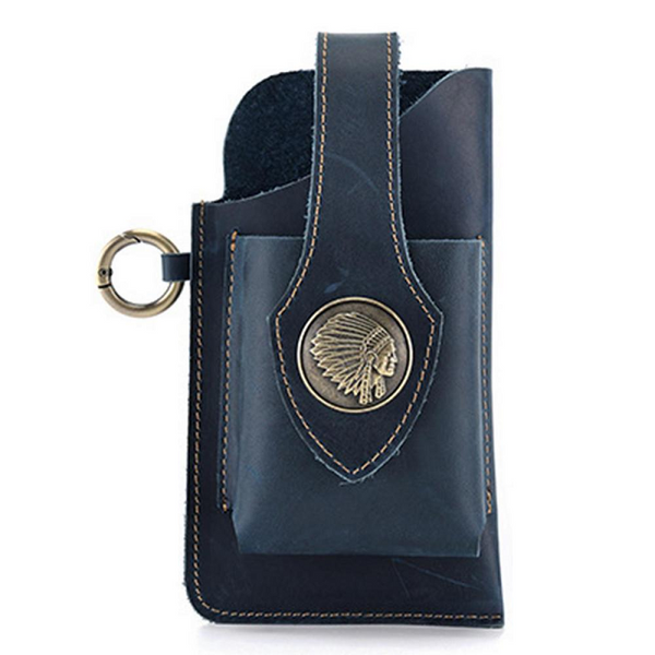 Multifunctional Leather Waist Belt Bag Phone Holder Men Mounts & Holders