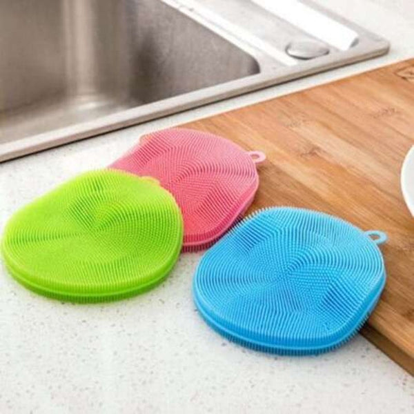 Multipurpose Silicone Sponge Cleaning Dish Washing Kitchen Green