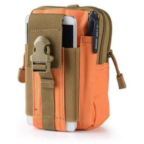 Multipurpose Tactical Utility Gadget Pouch Waist Bag Smart Phone Holster Orange Waist Packs & Bags