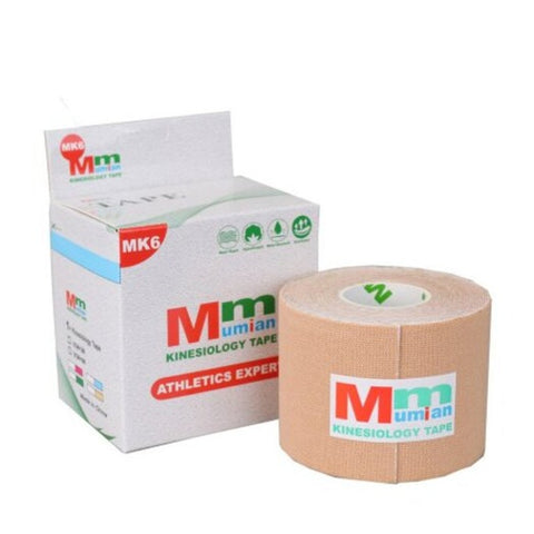 Mumian 5M Kinesiology Tape Cotton Elastic Adhesive Muscle Sports Roll Care Bandage Support Beige
