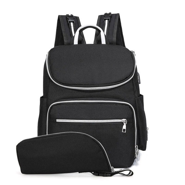 Mummy Maternity Nappy Bag With Usb Interface Black Nappy Bags