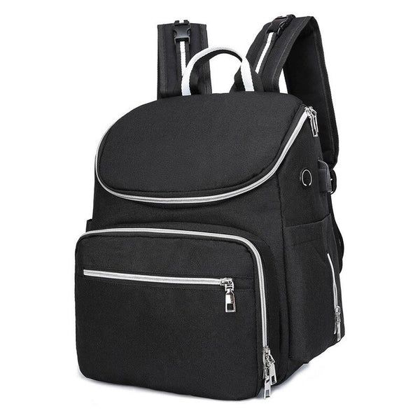 Mummy Maternity Nappy Bag With Usb Interface Black Nappy Bags