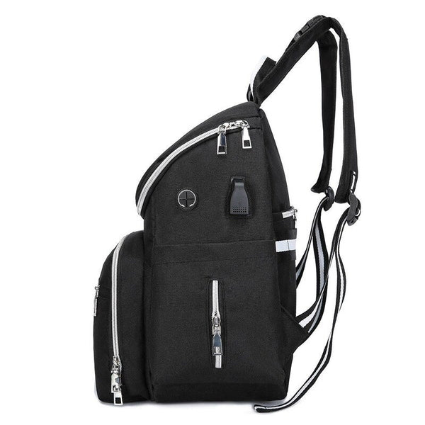 Mummy Maternity Nappy Bag With Usb Interface Black Nappy Bags