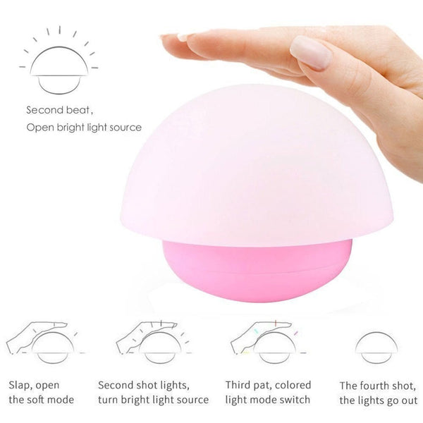 Mushroom Design Touch Sensor Night Light Usb Charging