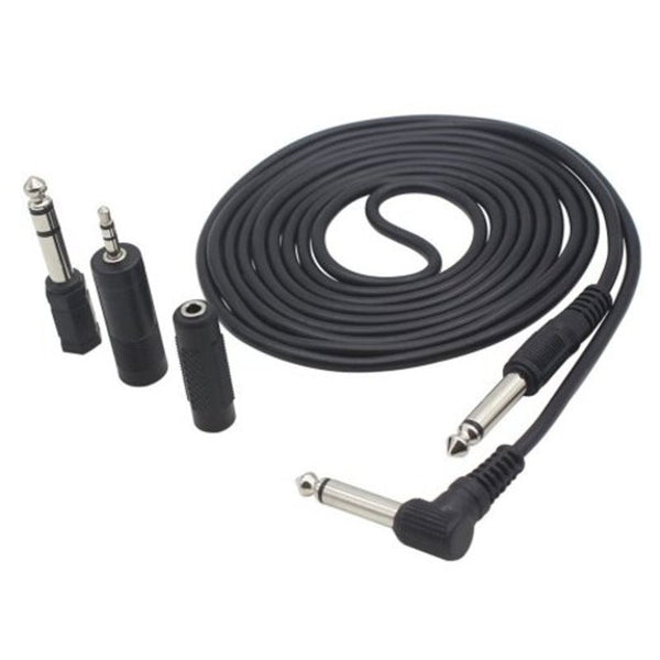 Musical Instrument Audio Equipment 3M Cable With Adapters Black Guitar Accessories