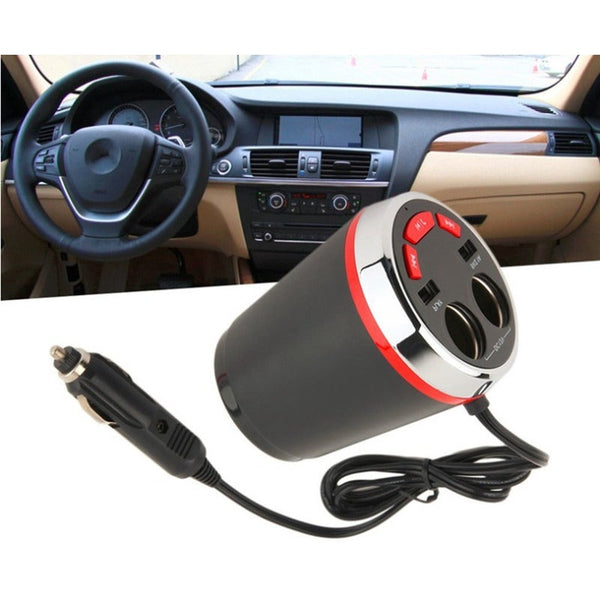 N / Best For Bluetooth 5.0 Multifunction Cup Holder 3.1A Fm Transmitting U Disk Tf Card Mp3 Player Transmitters