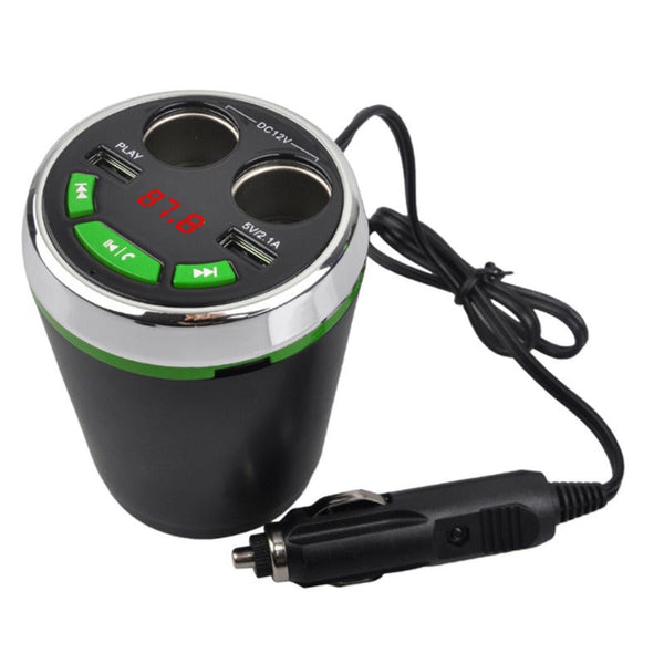 N / Best For Bluetooth 5.0 Multifunction Cup Holder 3.1A Fm Transmitting U Disk Tf Card Mp3 Player Transmitters