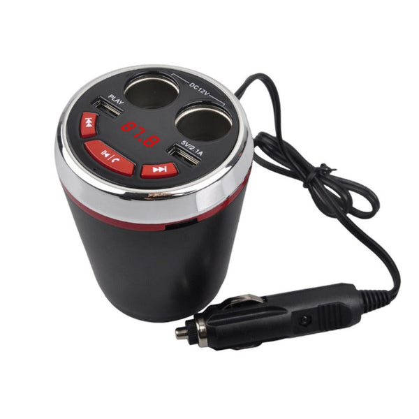 N / Best For Bluetooth 5.0 Multifunction Cup Holder 3.1A Fm Transmitting U Disk Tf Card Mp3 Player Transmitters