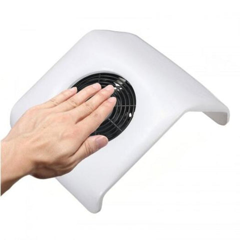 Nail Vacuum Cleaner Suction Dust Collector Manicure Machine With 2 Reusable Collecting Bags White Nail Art Tools