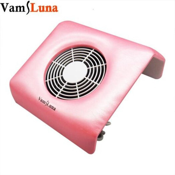 Nail Vacuum Cleaner Suction Dust Collector Manicure Machine With 2 Reusable Collecting Bags White Nail Art Tools