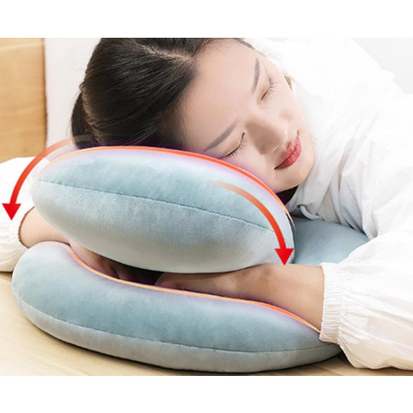 Nap Pillow Back Cushion Double Layer Head Support Sleep Rest Travel Universal 6