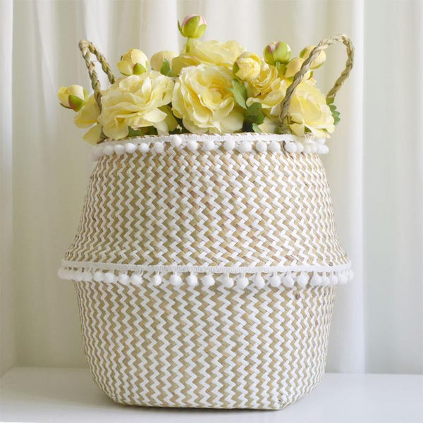 Nordic Woven Basket Boho Decor Storage Solutions Baskets