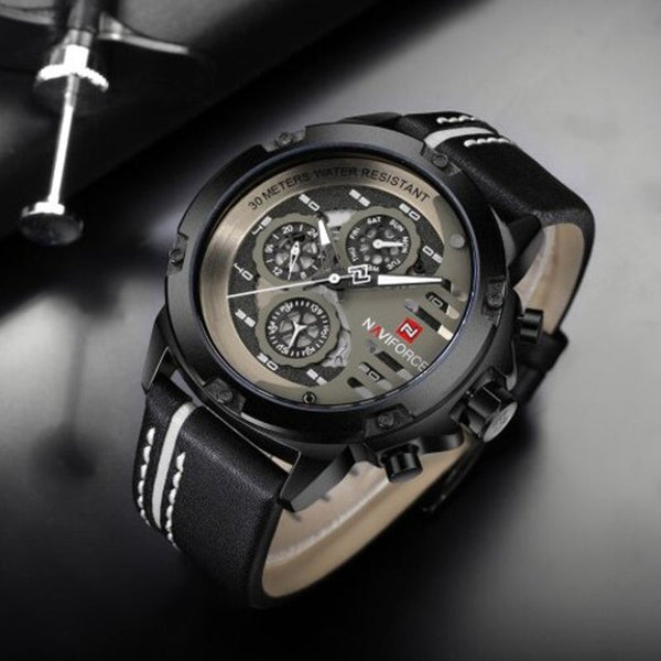 Veile Studios Luxury Waterproof 24H Date Quartz Watch White Watches