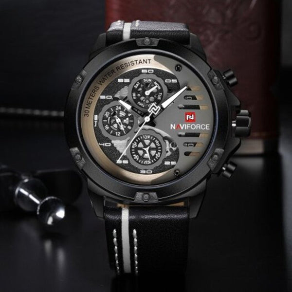 Veile Studios Luxury Waterproof 24H Date Quartz Watch White Watches