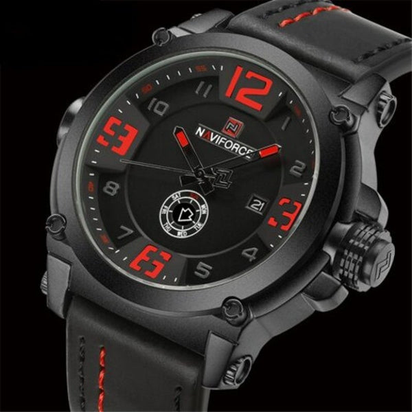 Veile Studios Men Casual Sport Water Resistant Date Quartz Watch Black Watches