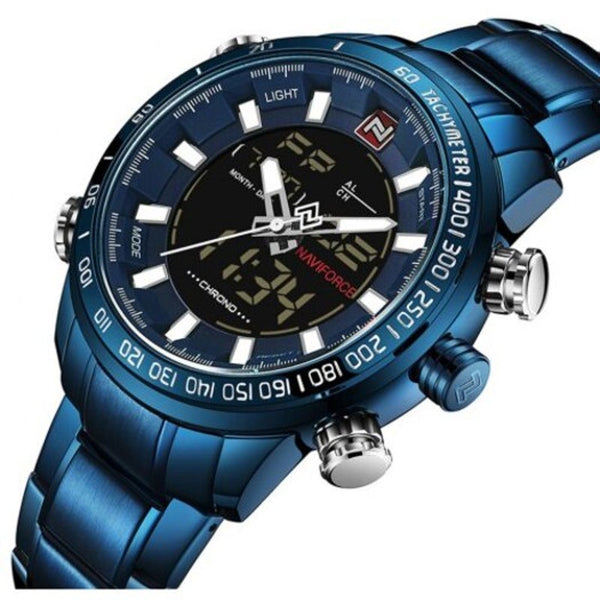 Veile Studios Men's Original Luxury Brand Stainless Steel Quartz Watch Blue Watches