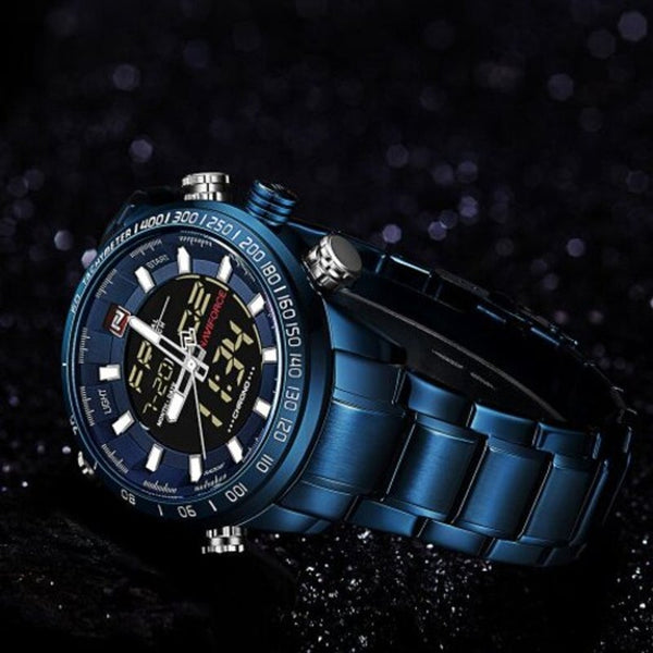 Veile Studios Men's Original Luxury Brand Stainless Steel Quartz Watch Blue Watches