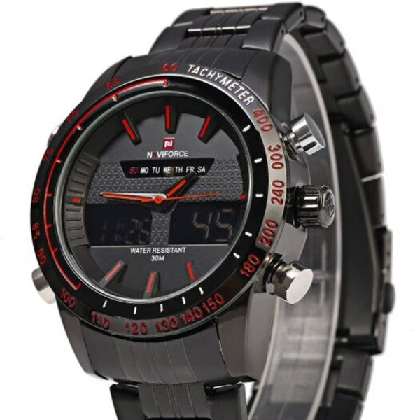 Veile Studios Nf9024 Men Quarz Digital Watch Red With Black Watches