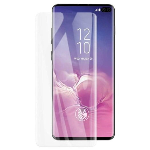 3D Arc Side Full Screen Tempered Glass Film For Samsung Galaxy S10 Plus 2Pcs Transparent Screen Protectors