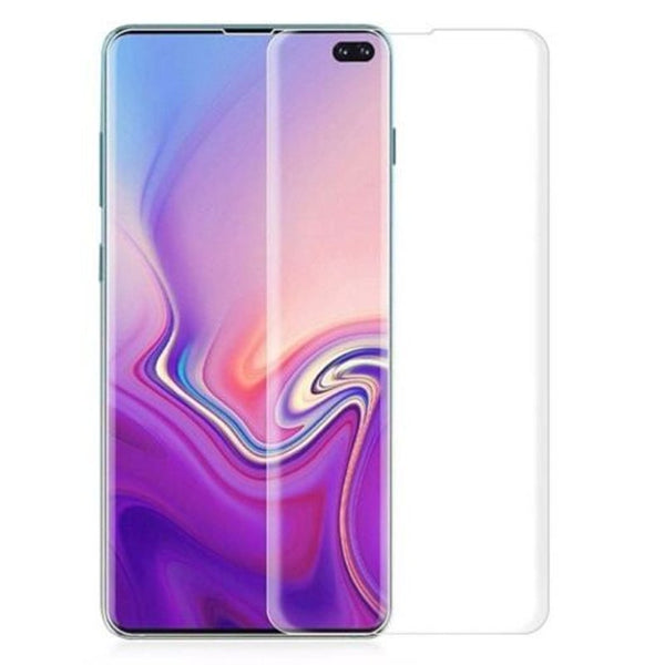3D Arc Side Full Screen Tempered Glass Film For Samsung Galaxy S10 Plus 2Pcs Transparent Screen Protectors