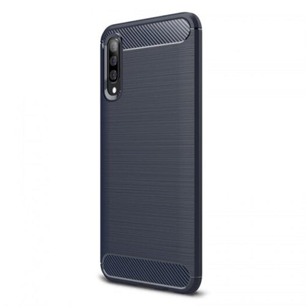 Carbon Fiber Phone Case For Samsung Galaxy A70 / A705 Midnight Blue