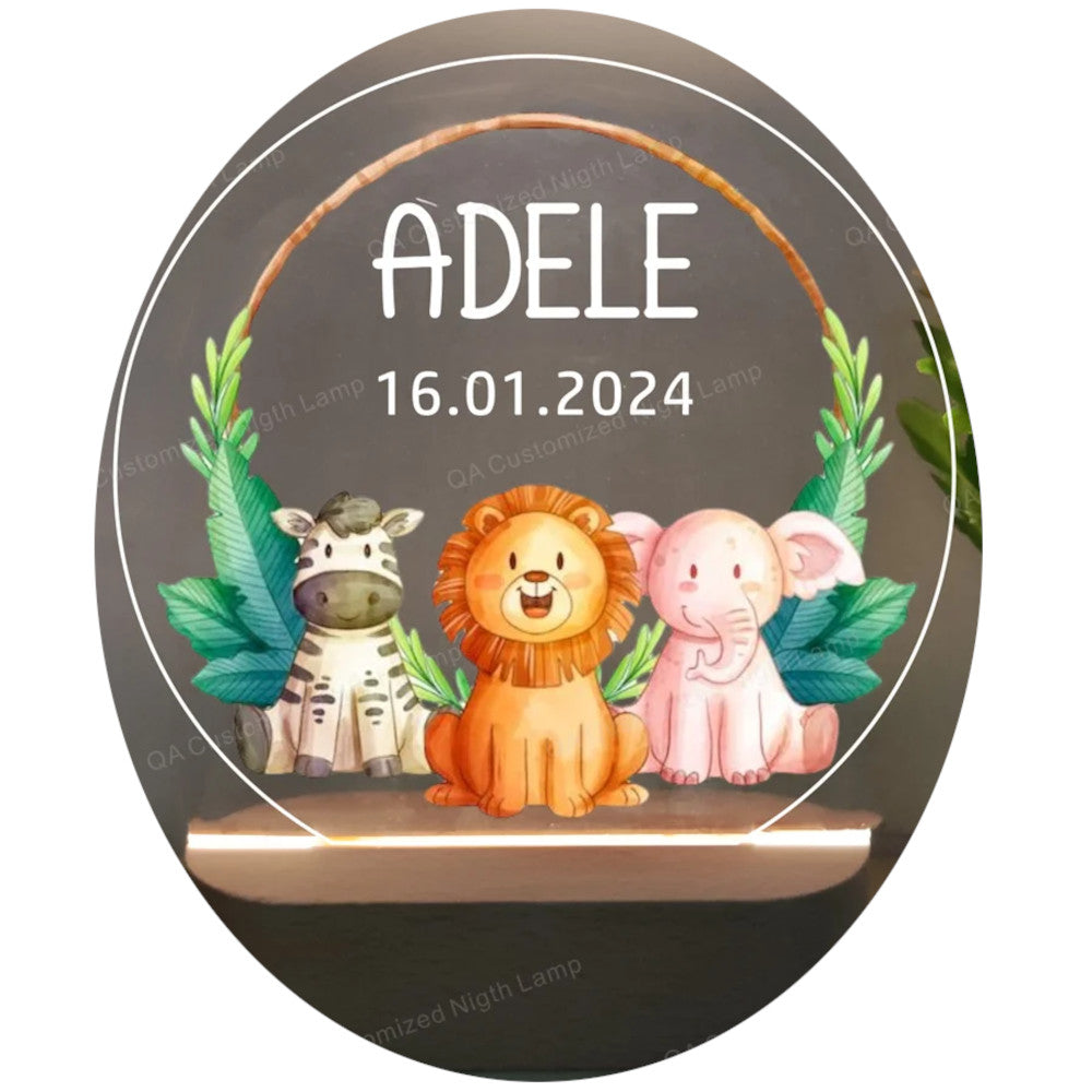 Baby Night Light Nursery Custom Name Acrylic Lamp Personalized For Kids Birthday Gift Christmas Present Night Lights