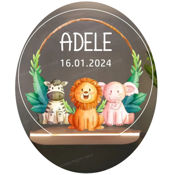 Baby Night Light Nursery Custom Name Acrylic Lamp Personalized For Kids Birthday Gift Christmas Present Night Lights