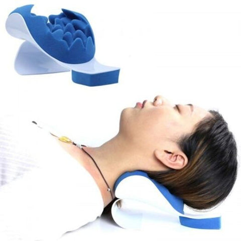 Neck Support Relaxer Shoulder Chiropractic Pillow Traction Stretcher Device Cervical Spine