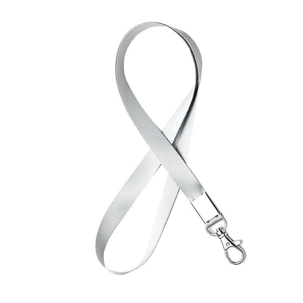 Neck Strap With Clip For Id Badge Name Tag Card Holder Lanyard Silver Grey Id & Document Holders