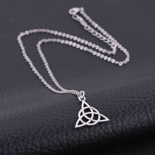 Necklaces Geometric Triangle Irish Celtic Triquetra Trinity Knot Pendant