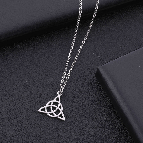 Necklaces Geometric Triangle Irish Celtic Triquetra Trinity Knot Pendant