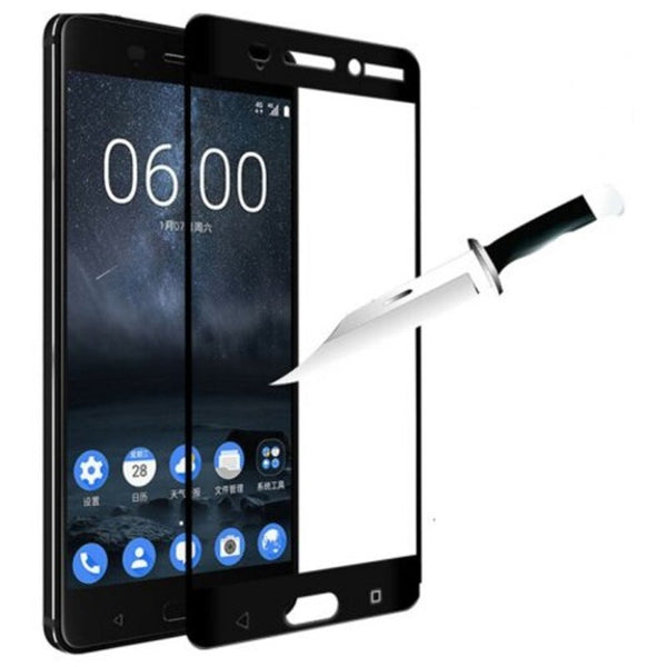 0.3Mm Full Cover Tempered Glass For Nokia 6 Black Screen Protectors