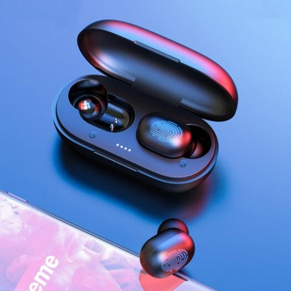 Earbuds A6x Fingerprint Touch Bluetooth Earphones Hd Stereo Wireless Headphones Noise Cancelling Headset Black