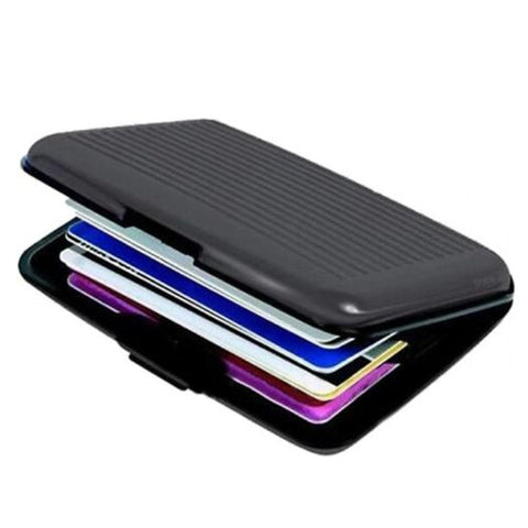 Business Credit Card Id Wallet Mini Magnetic Waterproof Black