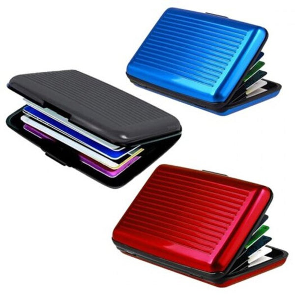 Business Credit Card Id Wallet Mini Magnetic Waterproof Black Wallets
