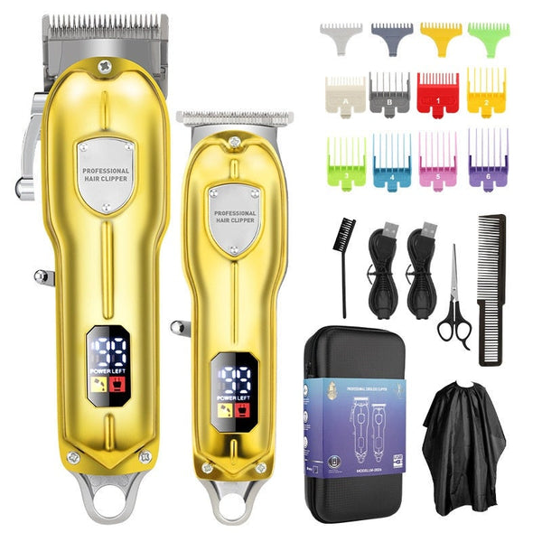 New Cordless Professional Rechargeable Hair Clipper Shaver Grooming Kit Trimmer Beard Razor Cutting Machine Men