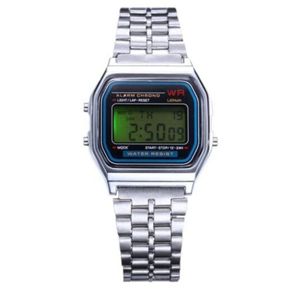 Design Fashion Casual Simple Stainless Steel Digital Sport Watch Warm White