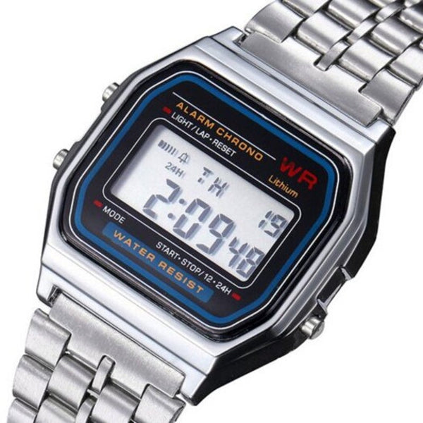 Veile Studios Design Fashion Casual Simple Stainless Steel Digital Sport Watch Warm White Watches