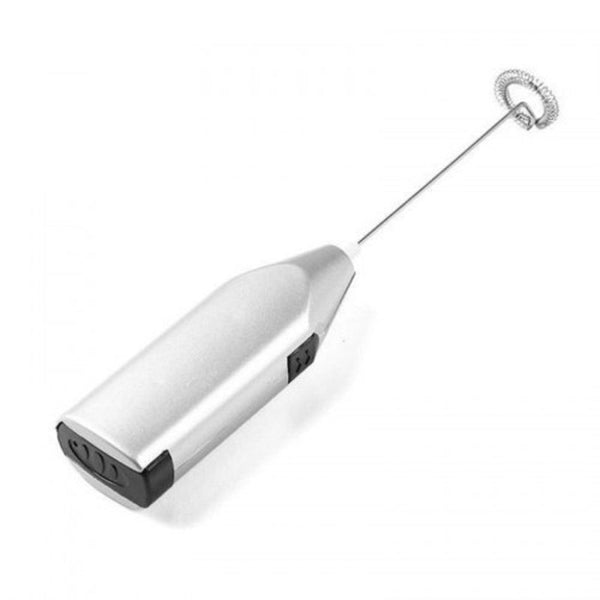 Electric Small Egg Beater Coffee Roasting Cream Bubbler Kitchen Gadget Silver Milk Frothers
