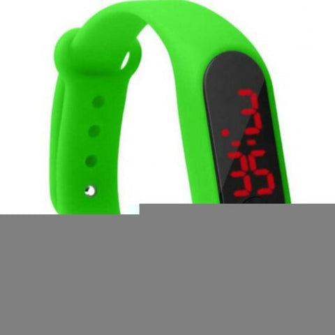 Fashion Candy Color Children Led Electronic Watch Green
