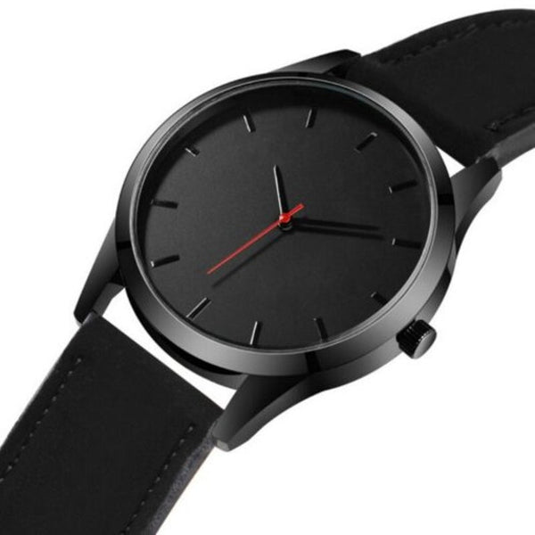 Veile Studios Fashion Men Minimalism Clock Dial Leisure Sport Quartz Watch Black Watches