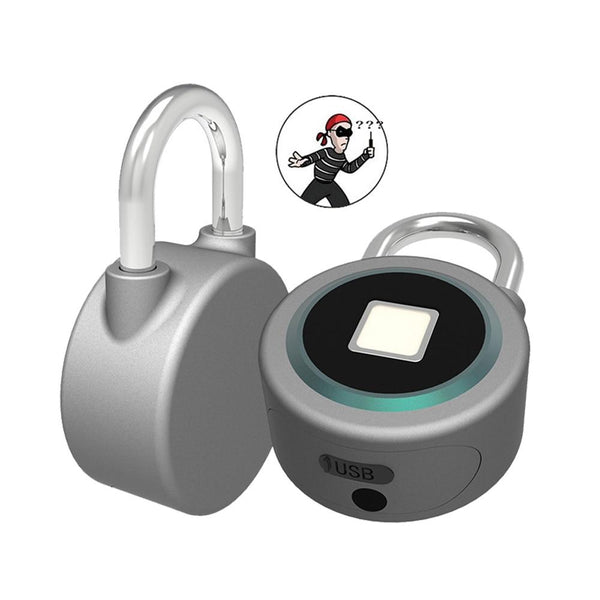 Fingerprint Smart Keyless Padlock App Button Password Unlock Anti Theft Lock Door Locks & Lock Mechanisms