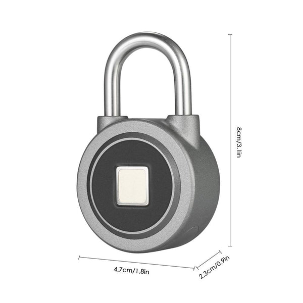 Fingerprint Smart Keyless Padlock App Button Password Unlock Anti Theft Lock Door Locks & Lock Mechanisms
