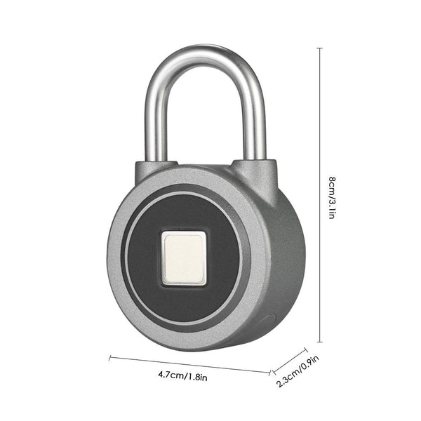 Fingerprint Smart Keyless Padlock App Button Password Unlock Anti Theft Lock