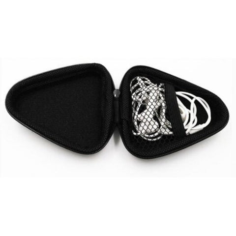 Headphone Case Hard Protective Travel Carrying For Headset Earbuds Earphone Keep Headsets Away Black