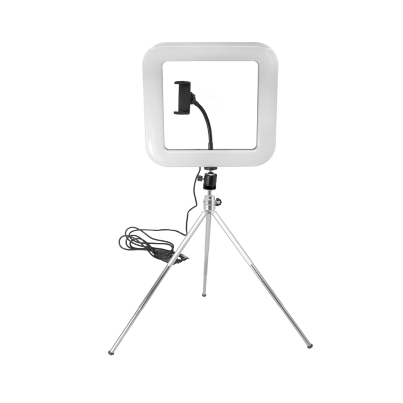28Cm Led Square Light With Tripod For Live Studio Makeup Photography Filter Rings & Holders