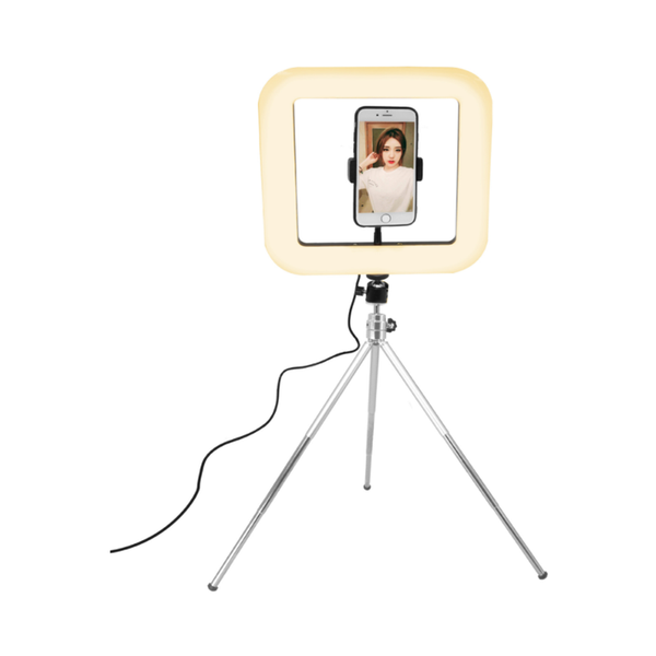 28Cm Led Square Light With Tripod For Live Studio Makeup Photography Filter Rings & Holders