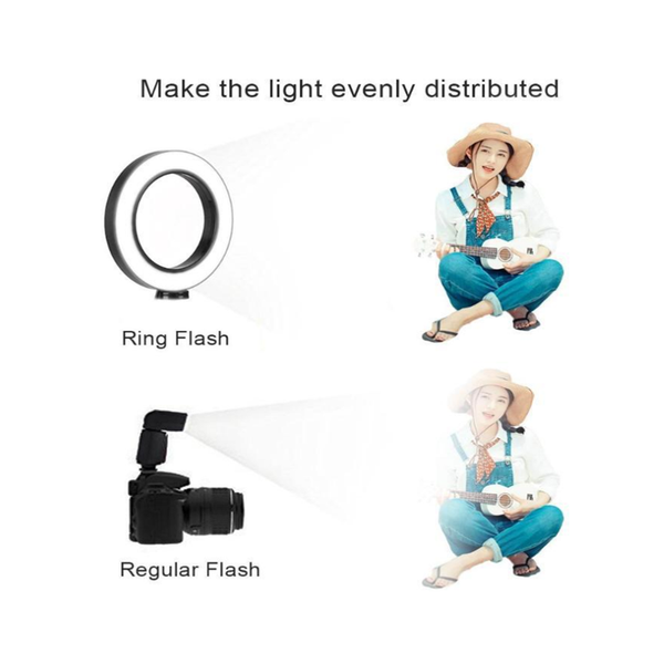 5.7In Dimmable Led Ring Light Phone Holder Stand With 35 100Cm Tripod Selfie Lights